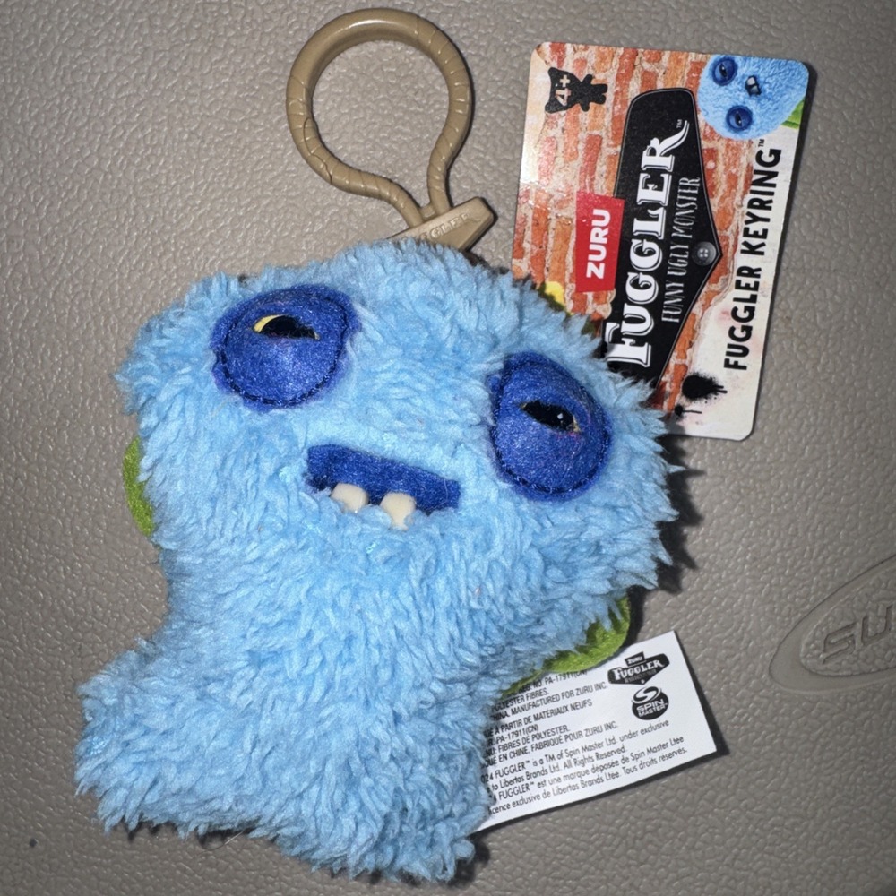 FUGGLER Funny Ugly Plush Monster Keychain Keyring COD FATHER New w/Tag